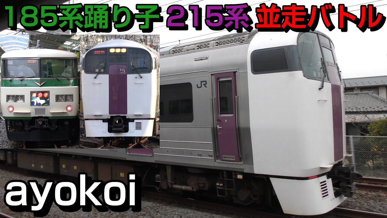 さよなら185系踊り子･215系 最後の並走バトル 大船-辻堂
