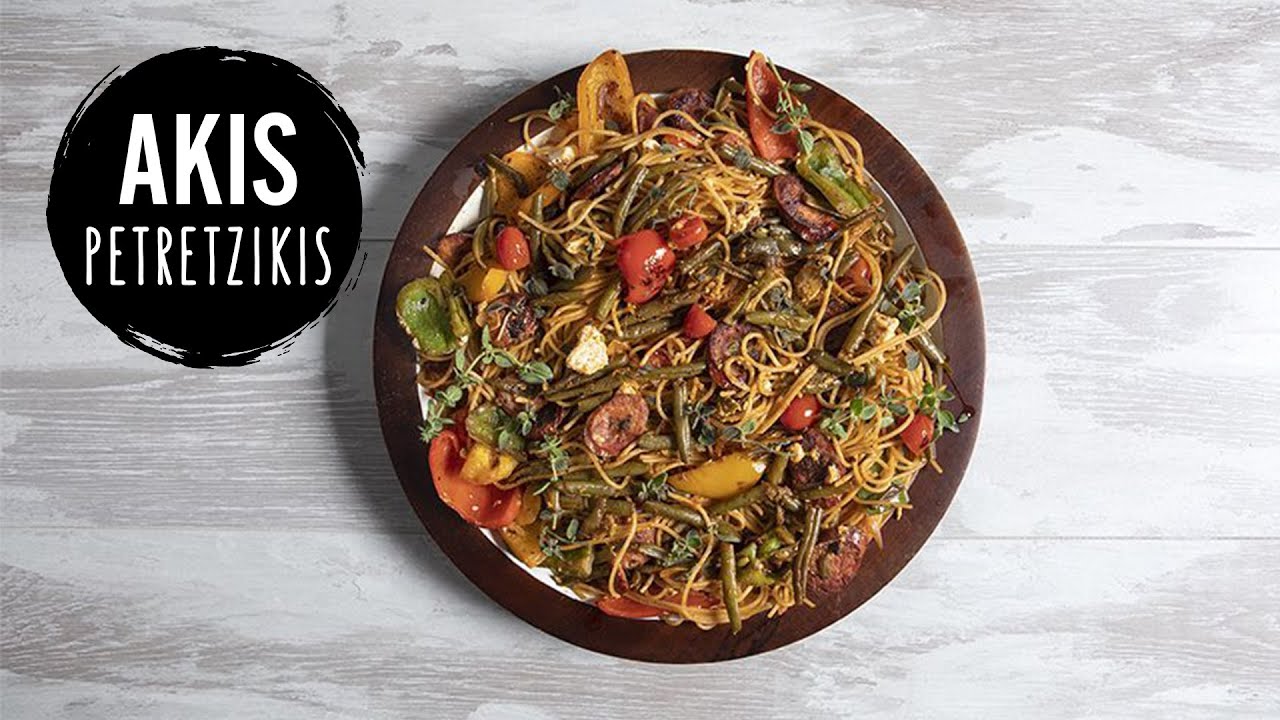 Sausage and feta pasta | Akis Petretzikis