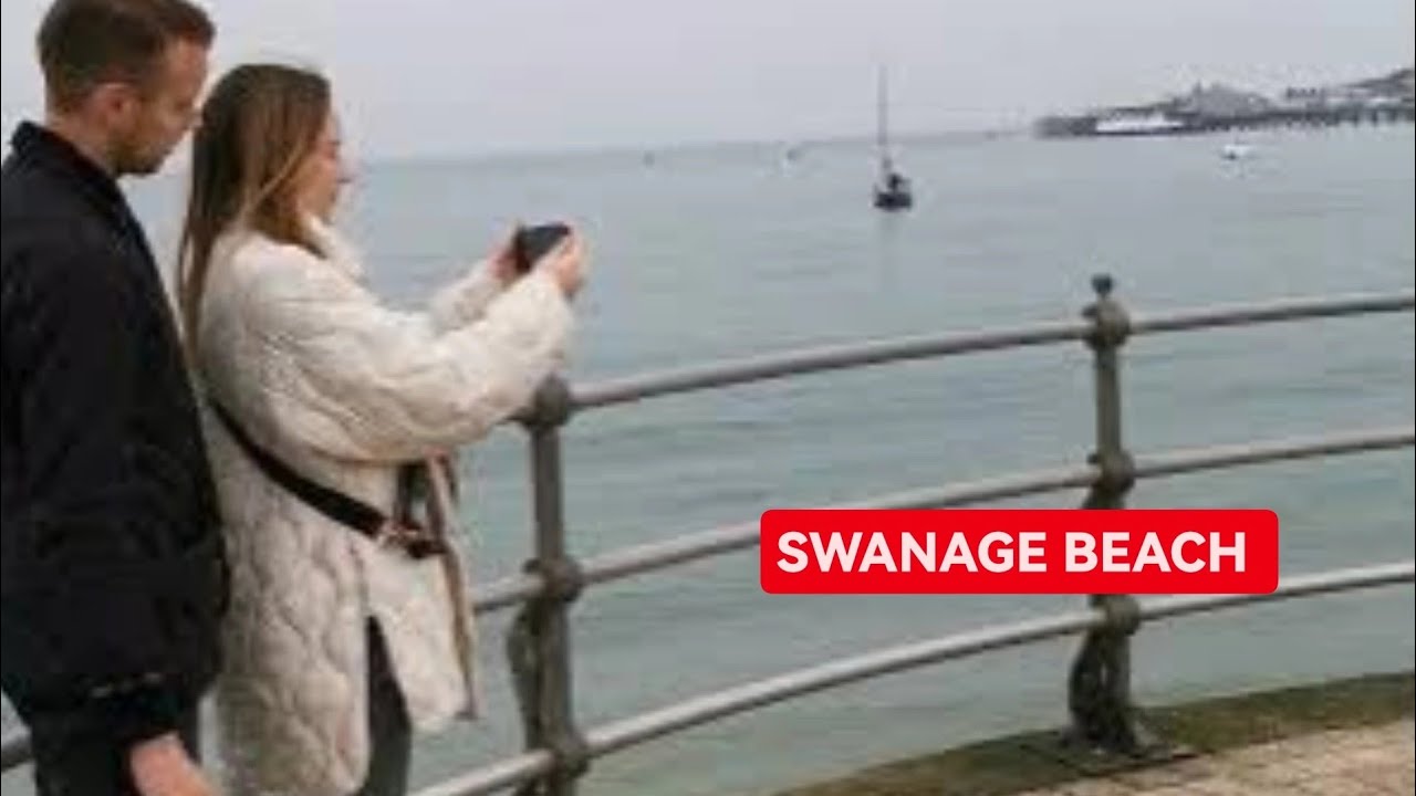 [4K] [2023] Plaja SWANAGE BEACH - PARTY FUN and WALK TOUR BEACH, ENGLAND , UK