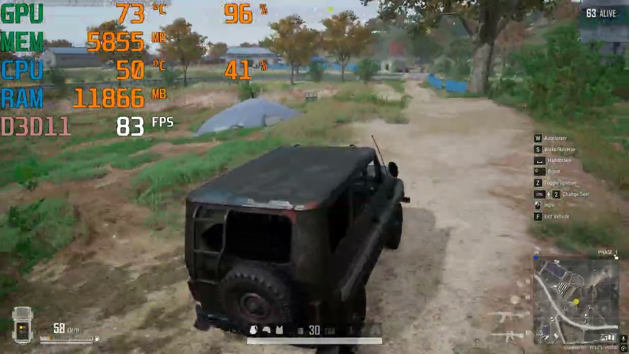 PUBG Highest Possible Graphics RTX 3060 12 GB