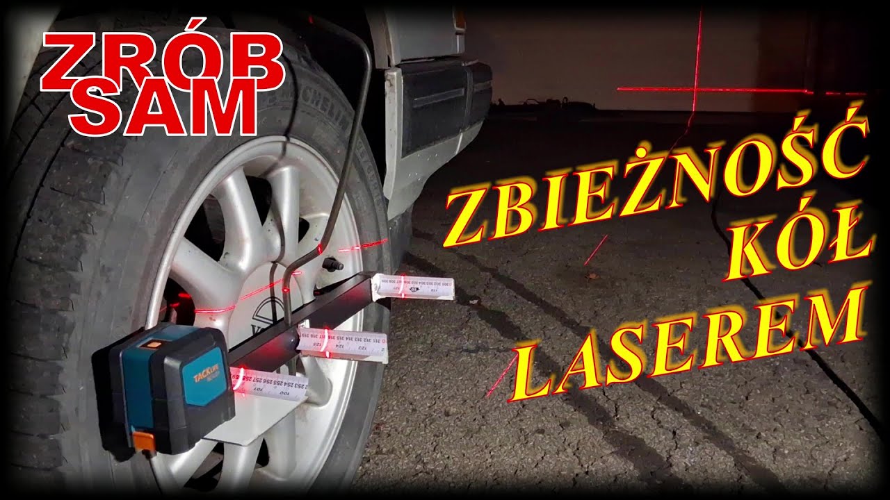 Ustawienie zbieżności kół przy pomocy lasera i drzwi