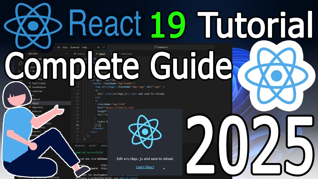 How to Install React 19 on Windows 10/11 [ 2025 Update ] Create Hello World React Project