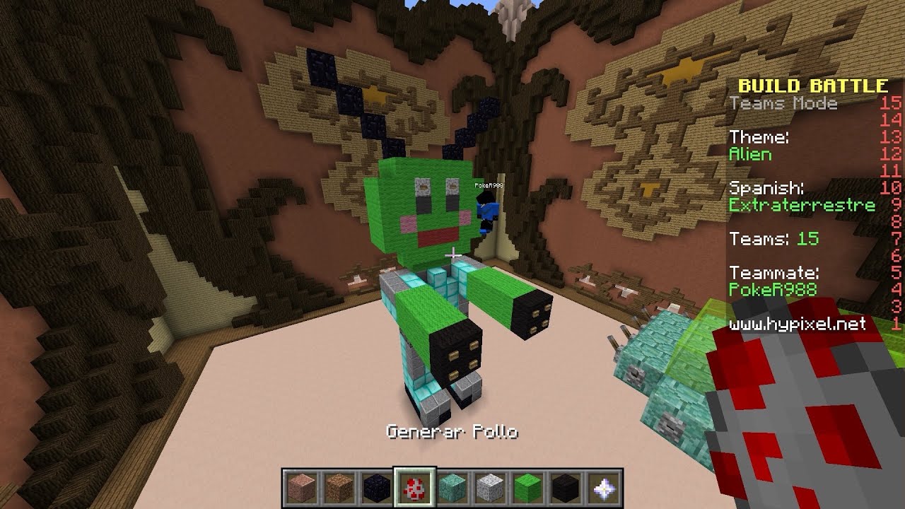 MINECRAFT | BUILDBATTLE EN TEAM! EL ALIEN FELIZ