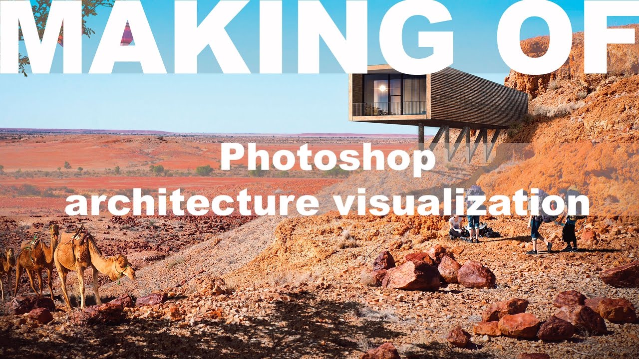 Как это сделано: Photoshop Архитектурная Визуализация #3 Дом в пустыне. Минимализм
