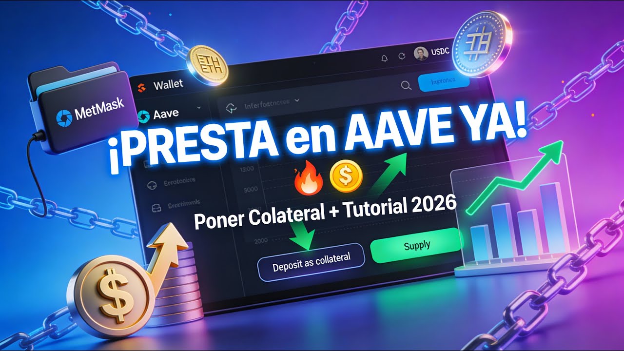 🔥 Cómo Poner Colateral y PRESTAR en Aave: Tutorial Completo 2026 | Protocolo DeFi