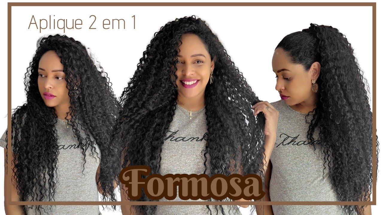 Peruca Aplique 2 em 1 Formosa|IC Divas lace Wig| Fibra Orgânica