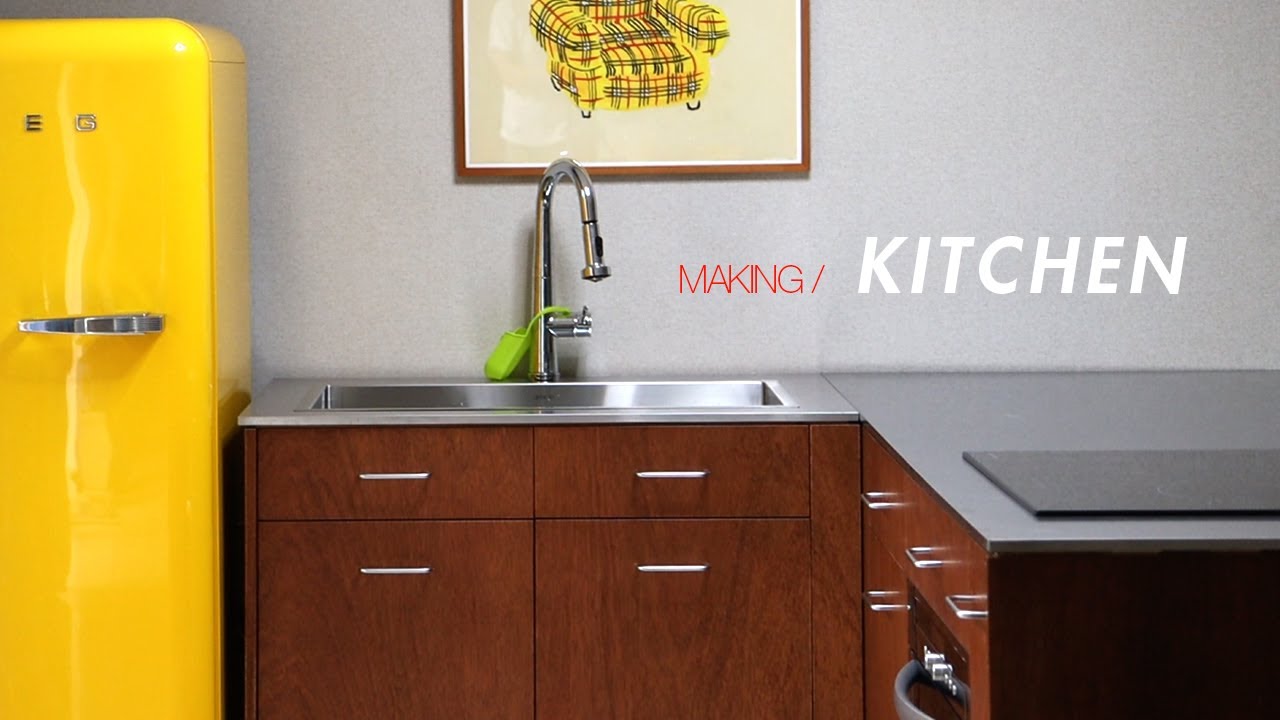 W104_Plywood Kitchen with stainless steel top