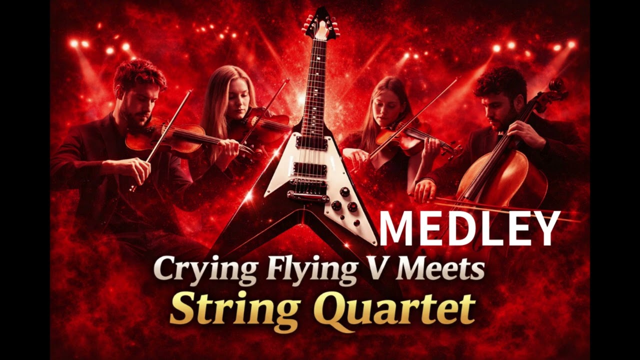 Crying Flying V × String Quartet | Bright Major Medley (10 Songs / 38 Min) 明るい・メジャーキー・ギターインスト・弦楽四重奏