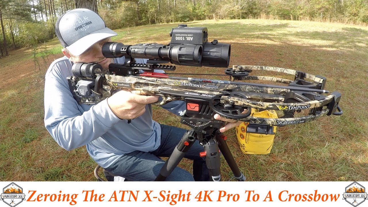 Zeroing The ATN X-Sight 4K Pro With ABL1000 Rangefinder To A Crossbow || TenPoint Turbo M1 Crossbow