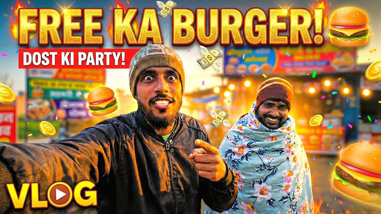 Free ke Burger ka MAZA hi alag hai! 🍔🤤