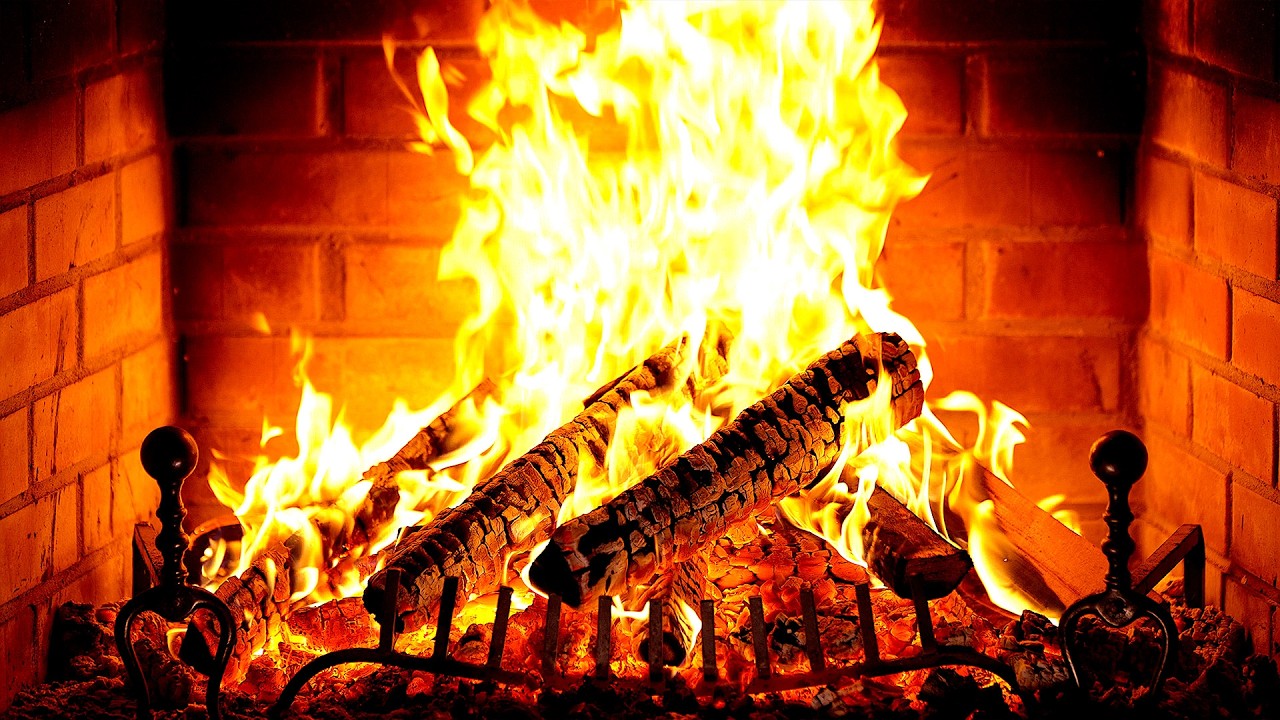 🔥 Fireplace 4K (12 HOURS). Cozy Fireplace with Burning Logs and Crackling Fire Sounds