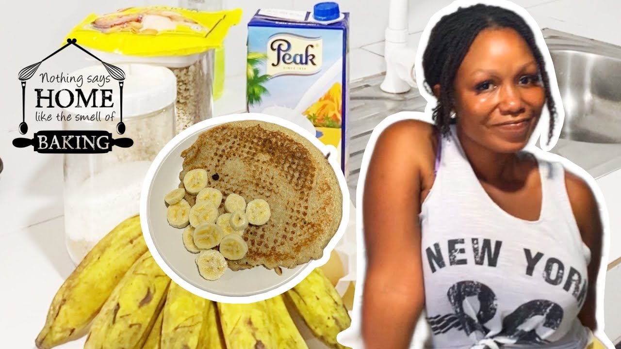 Cooking Banana-Oats pancake for the first time with my husband in our cute minimalist kitchen