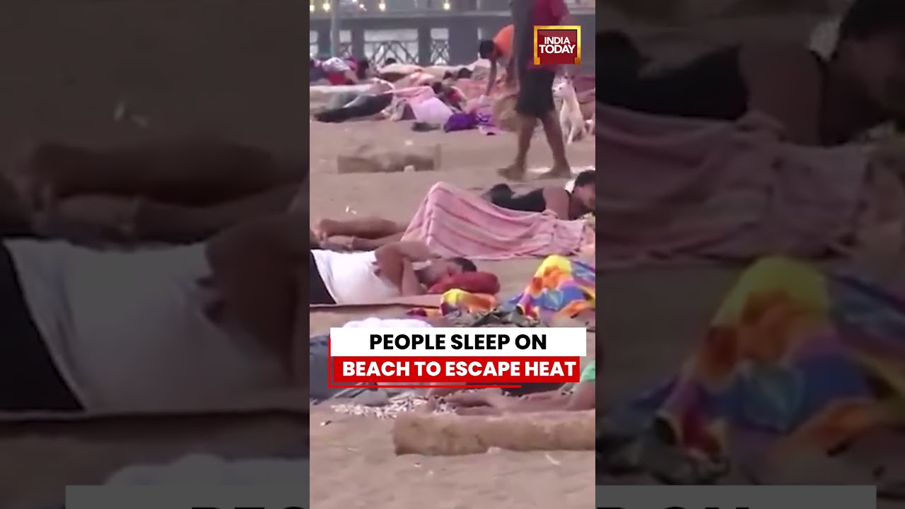 Mumbai Heatwave: People Sleep on Versova Beach to Escape Heat #mumbai #versovabeach #heatwave