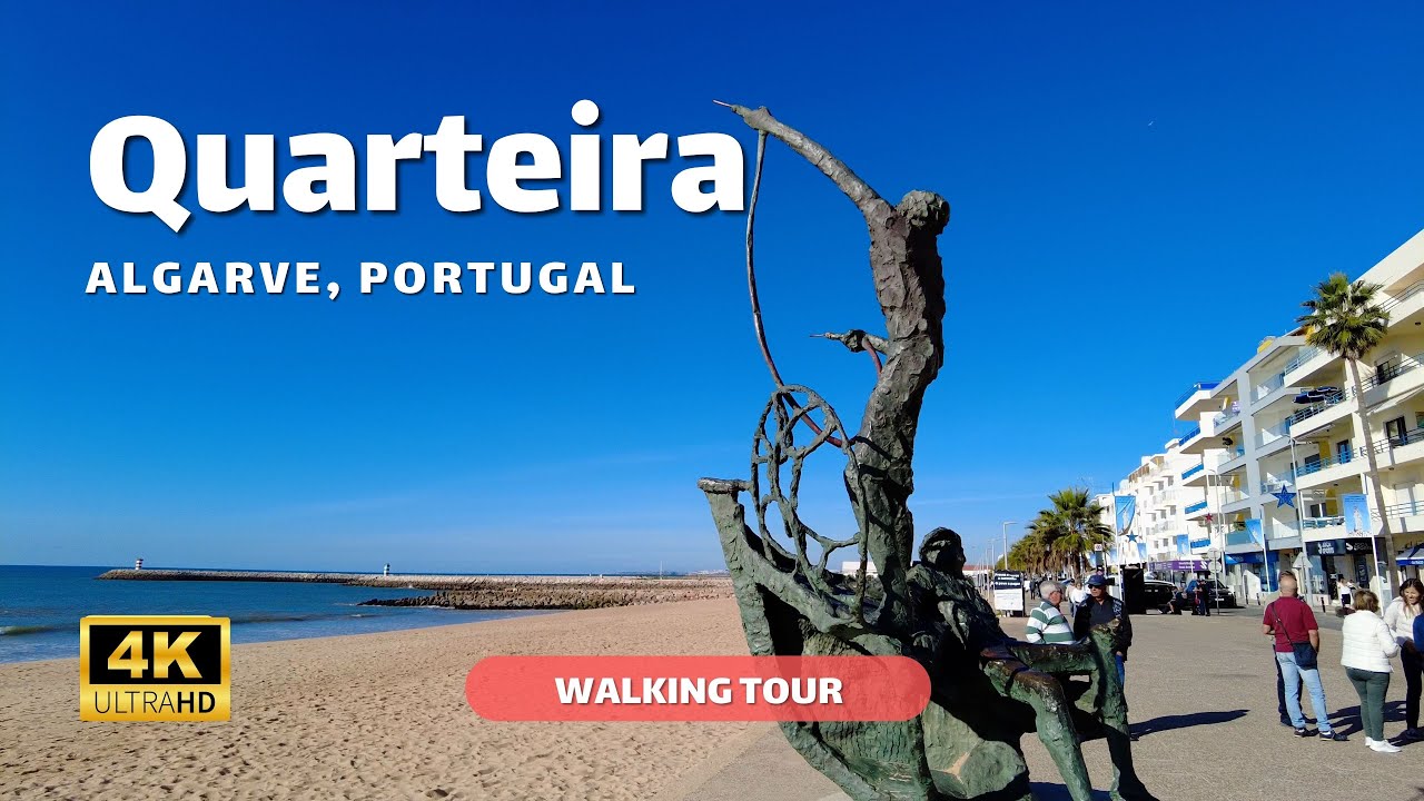 Quarteira, Algarve 2023 🇵🇹 – Old Town Walking Tour Low Season – 4K