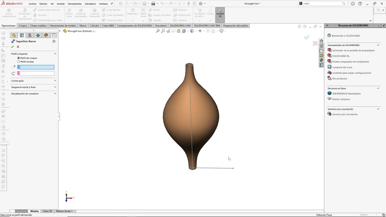 Tutorial curva de intersección superficies CAD