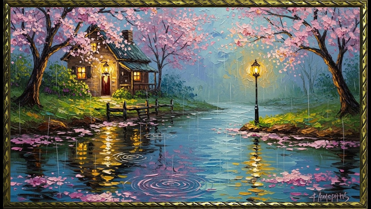 Rustic Spring in Oil| Dreamy Spring Floral Art for Frame TV | 4K Screensaver