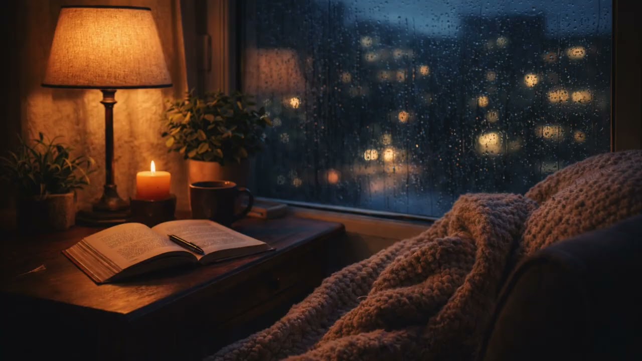 3 Hours of Gentle Night Rain | Your Quiet Night Corner for Study, Rest & Calm
