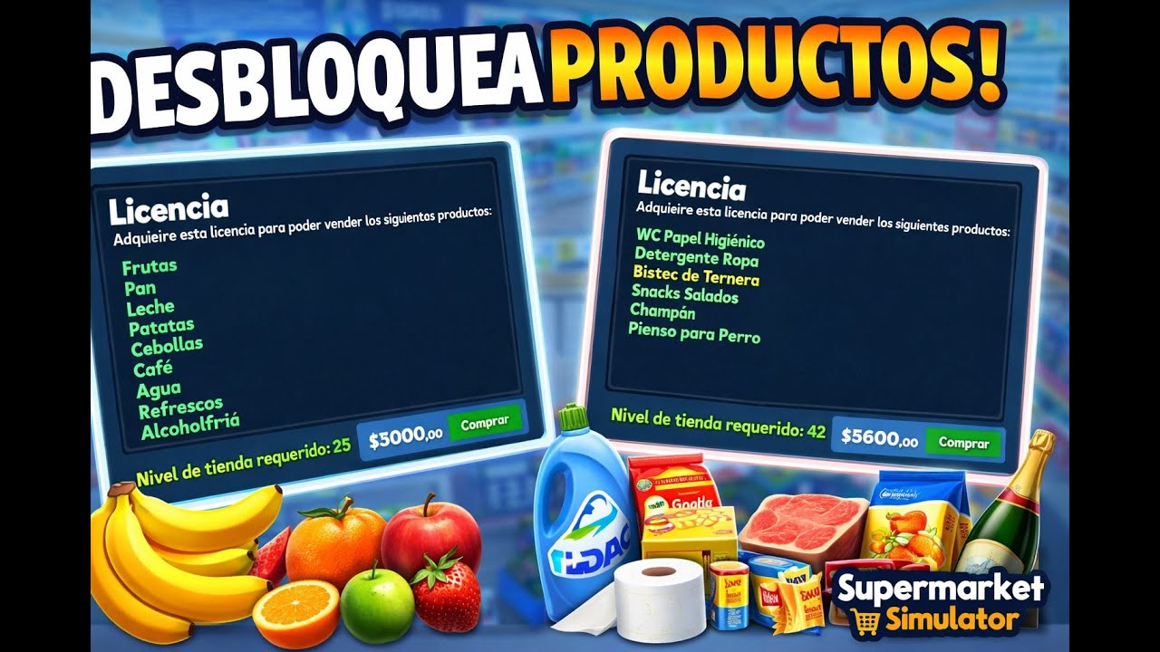 CAMBIAMOS EL SUELO Y COMPRAMOS NUEVAS LICENCIAS I Supermarket Simulator 9#