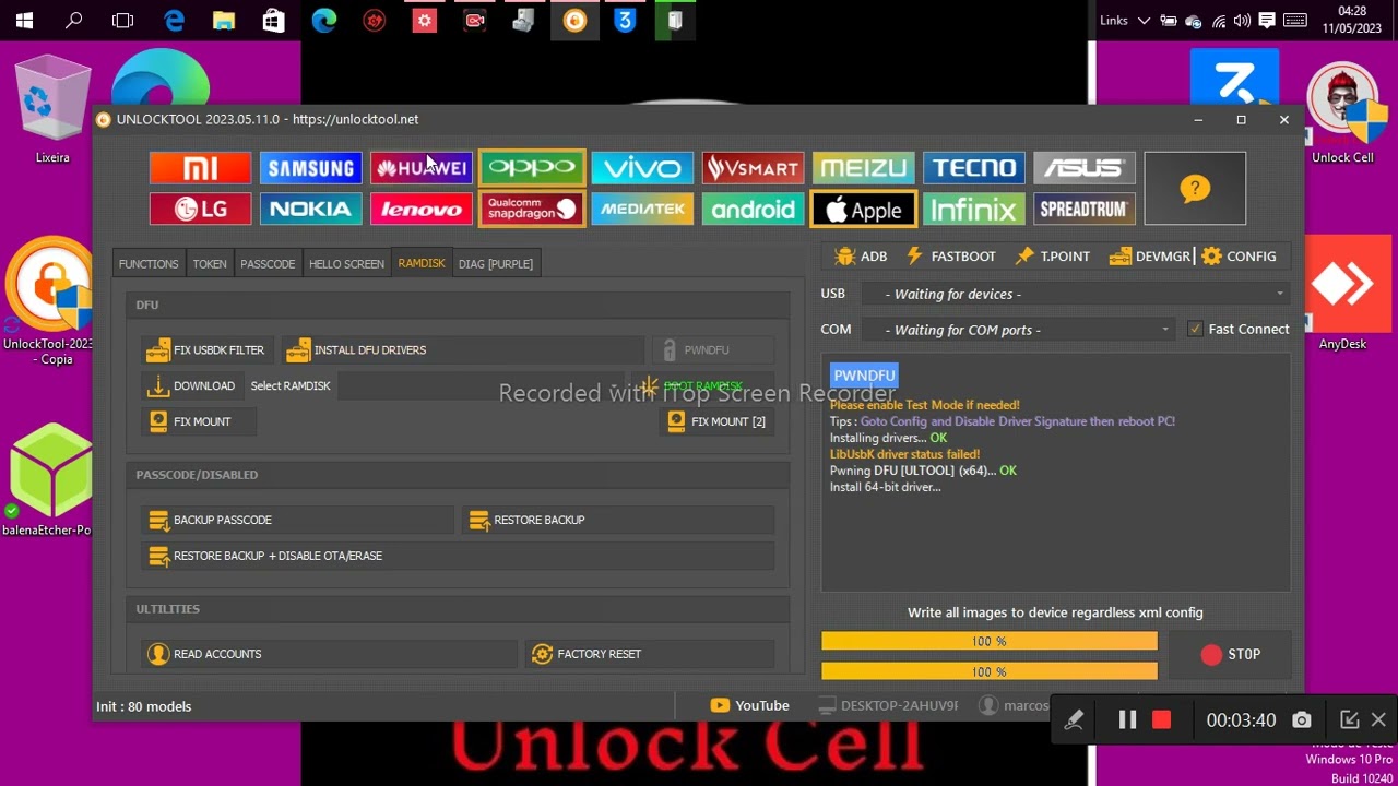 DESBLOQUEIO PASSCODE DE IPHONE NA UNLOCK TOOL