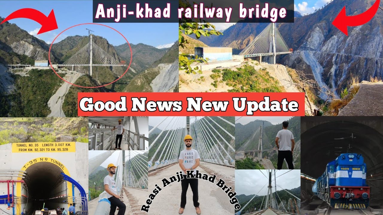 anji khad bridge latest update | usbrl project update #usbrlproject #update #train