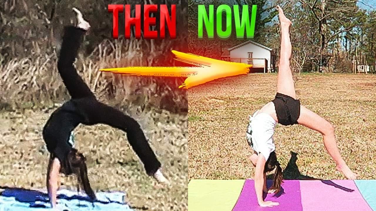 Self-taught gymnastics through the years (2014-2020) Gymnastics then vs now