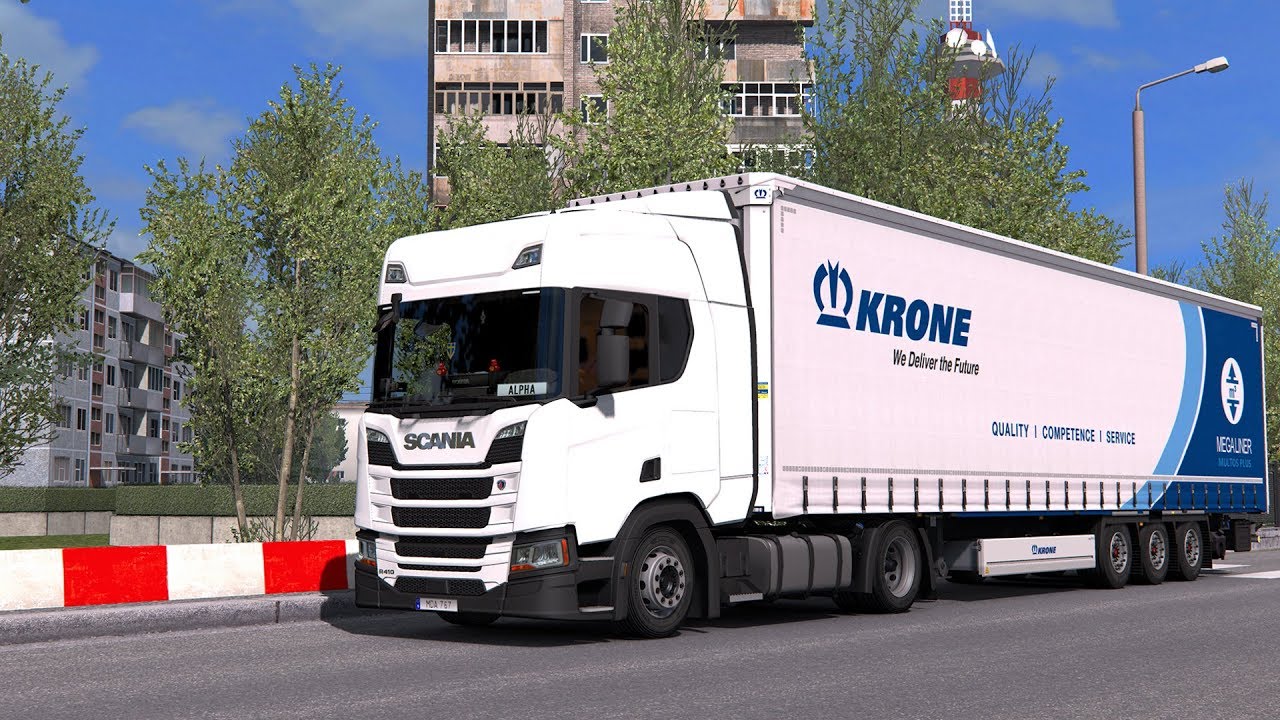 ETS2 1.34 - ROMANIA map 1.8 - Low Deck NG Scania R410 - Realistic Graphics
