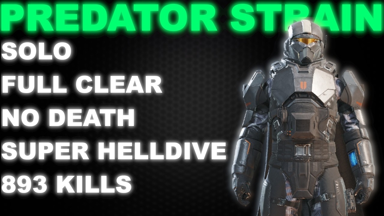Helldivers 2 | I LOVE Soloing Predator Strain  | Super Helldive