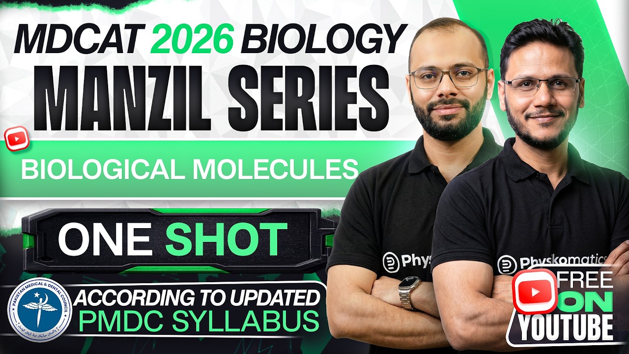 🚀 BIOLOGICAL MOLECULES | Complete Chapter in ONE SHOT | MDCAT Biology | Manzil Series | PMDC MDCAT