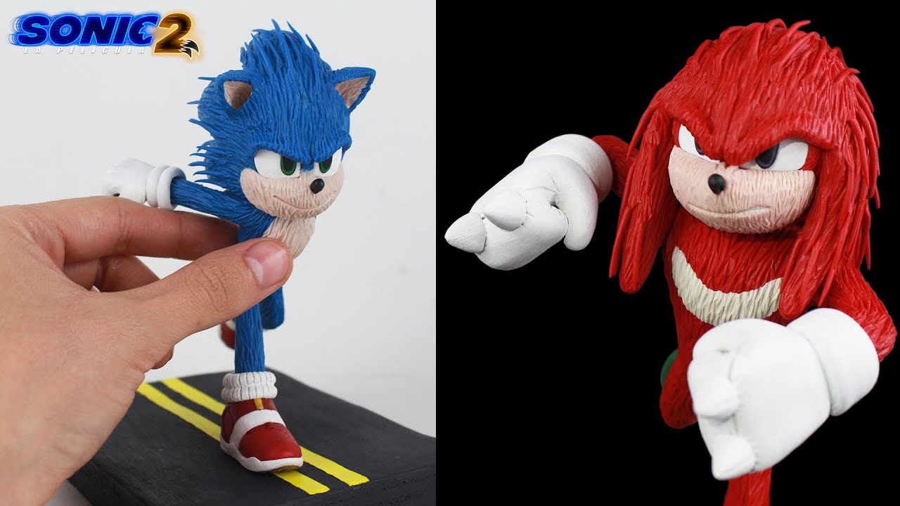 ESCULPIENDO a SONIC vs KNUCKLES de Plastilina - SONIC THE HEDGEHOG 2