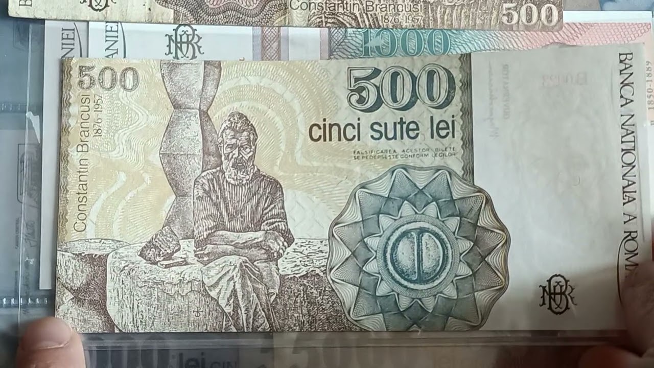 Romania, 500 Lei, Constantin Brancusi, April 1991, with error Aprilid, RARE banknote