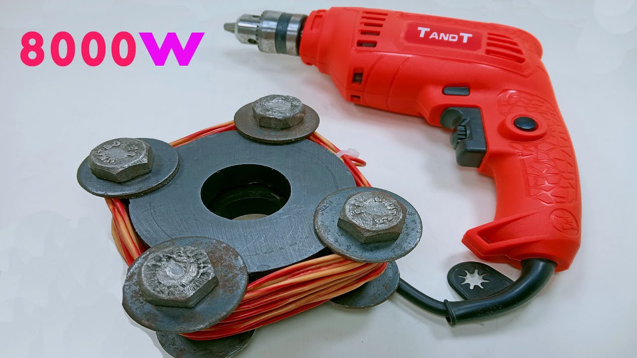 I make 100% free electricity generator 220v energy from PVC wire and magnet #freeelectricity