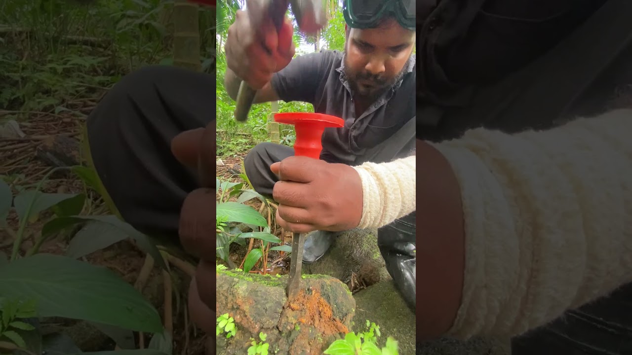 Breaking Rocks with Simple Tools - DIY Rock Cracking! #rockhounding #gold #gems