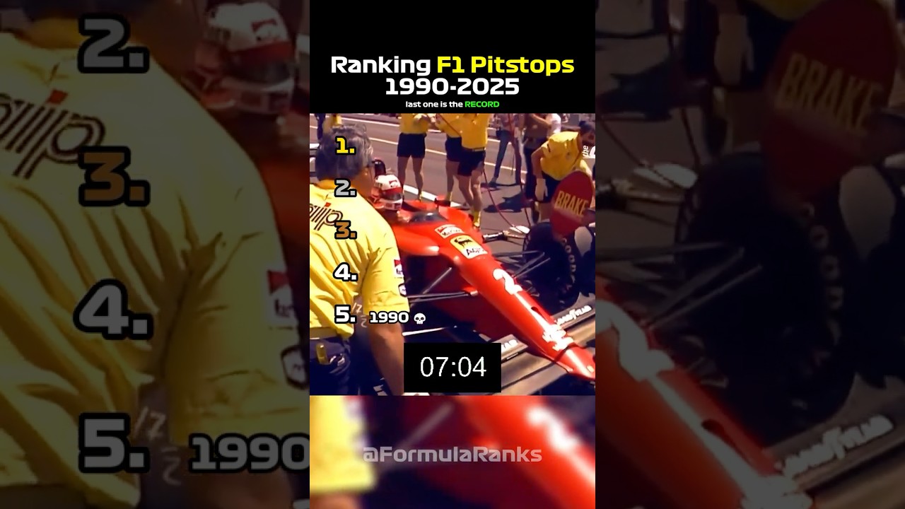 Ranking F1 Pitstops from 1990-2025! 👀🏎️