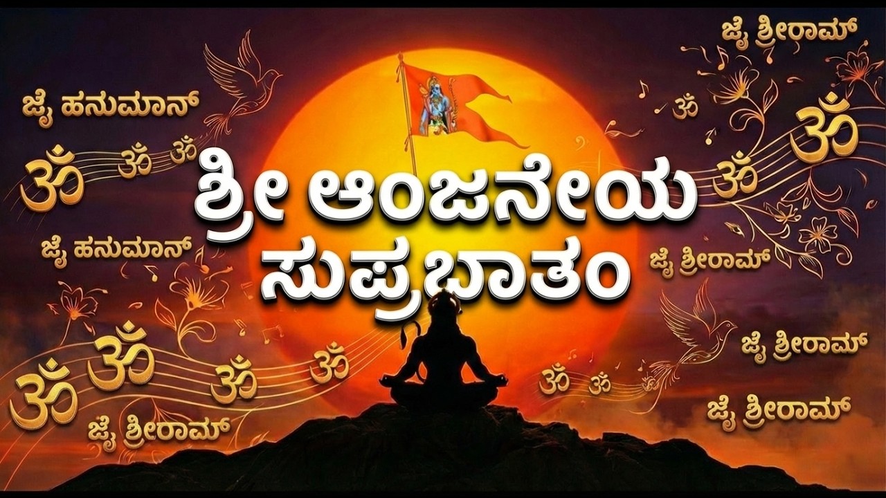 🕉️ ಶ್ರೀ ಆಂಜನೇಯ ಸುಪ್ರಭಾತಂ | Hanuman Suprabhatham Kannada | Sri Anjaneya Morning Prayer