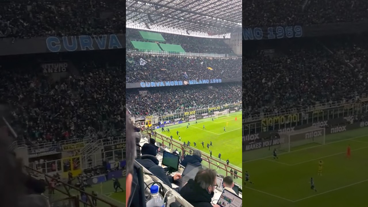 IL GOL di FRATTESI in INTER-VERONA dalla tribuna di SAN SIRO #calcio #calcio #tifo