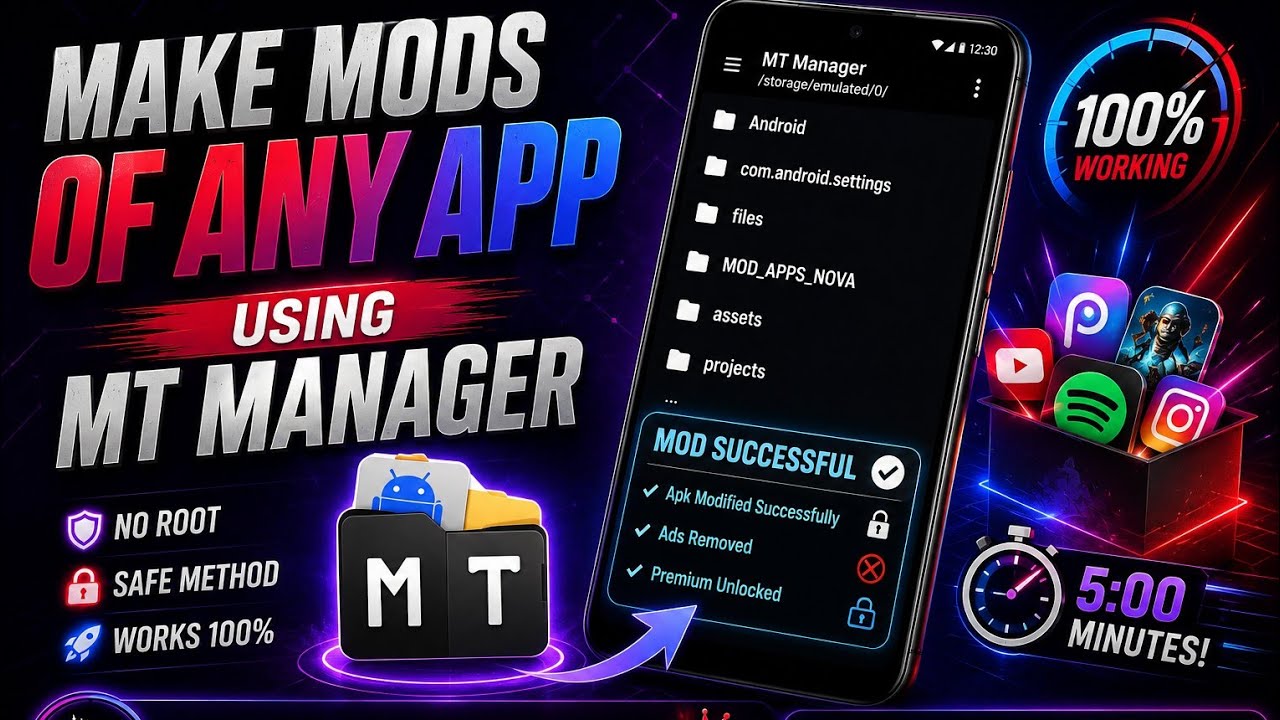 Make MODs of ANY App in 😱5 Minutes! MT Manager Advanced Tutorial