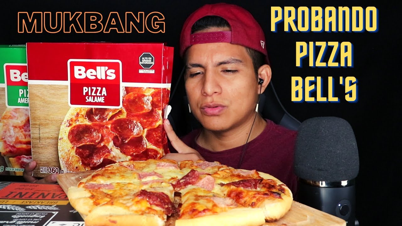 ASMR COMIENDO PIZZA BELL' S -  salame y hawaiana.