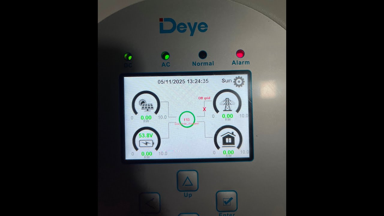 Работа гибридного инвертора без аккумулятора #инвертор #deye #сэс