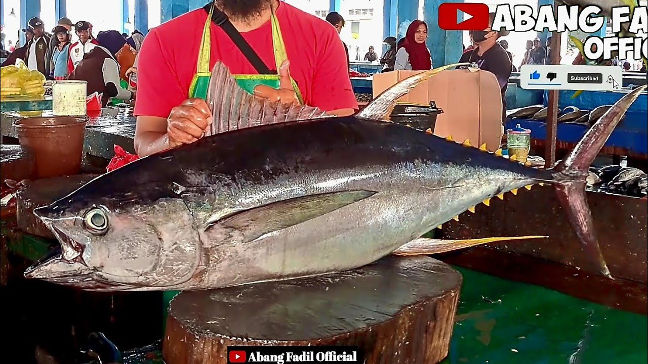 🐬🔪[AMAZING SKILLS SUPER PRO KUPAS KULIT YELLOWFIN TUNA SIRIP KUNING 3 EKOR]🔥Pesanan Ktring Bandara