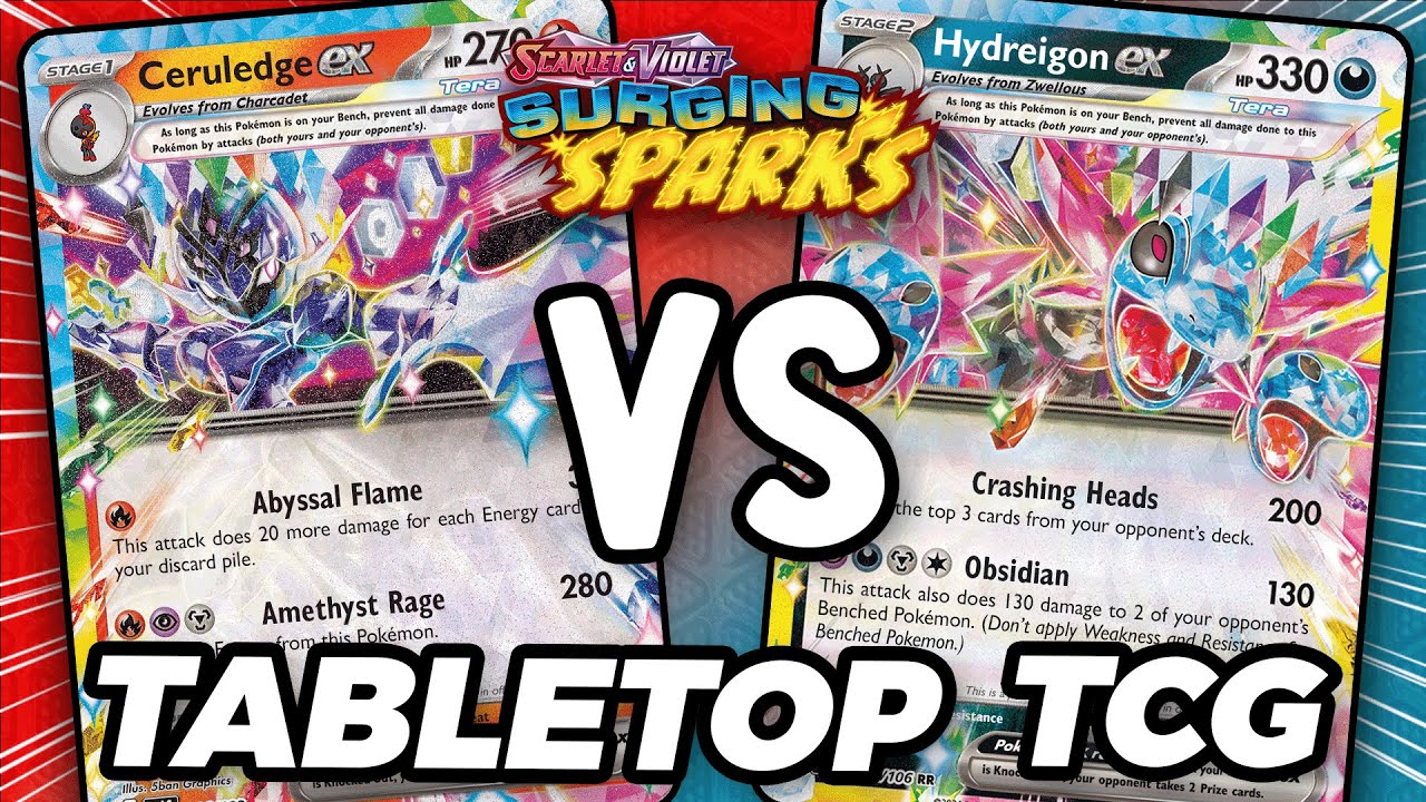 Can Ceruledge ex Defeat Hydreigon ex in this Surging Sparks Tabletop Match!?