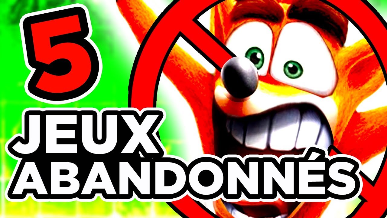 5 JEUX CRASH BANDICOOT ABANDONNÉS