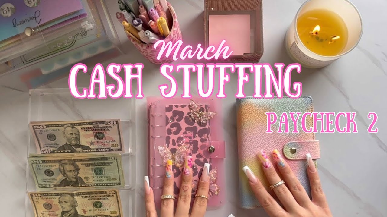 Cash Stuffing| March pay #2| $605| Sinking funds stuffing #cashstuffing