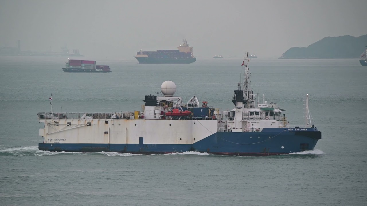 BGP Explorer seismic survey vessel海床地質勘探船