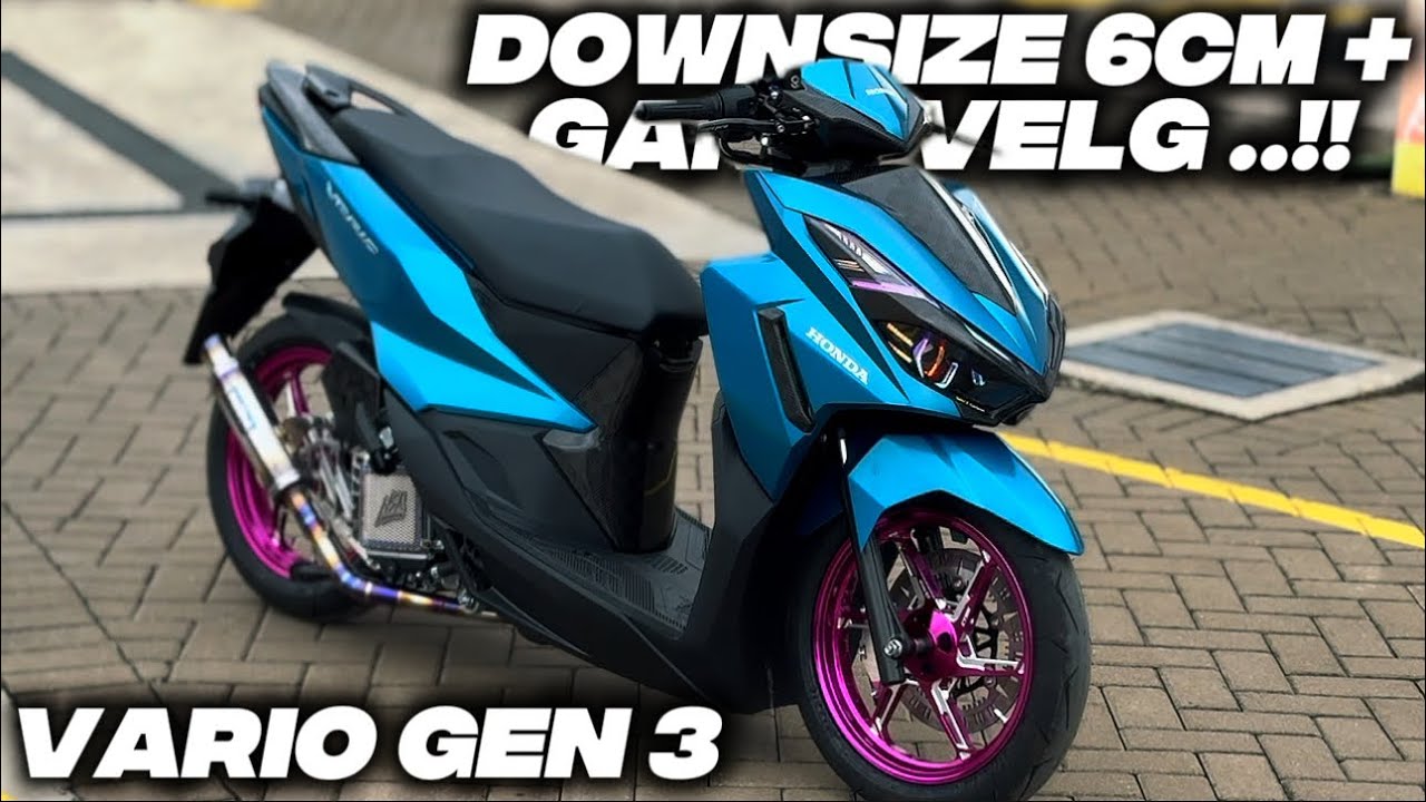 VARIO GEN 3 MAKIN PADET DIWNSIZE 6cm + VELG RACING RING 14 RCB CT600‼️
