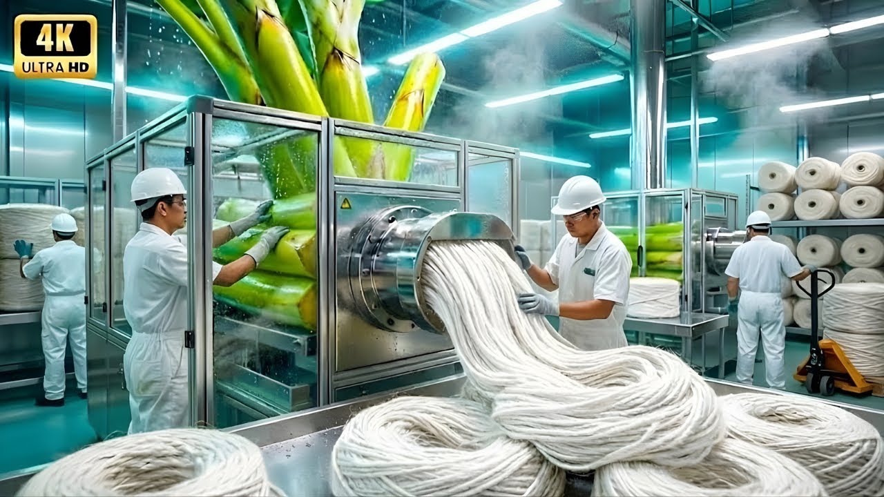 Inside a High-Tech Banana Stem Factory You’ve Never Seen Before