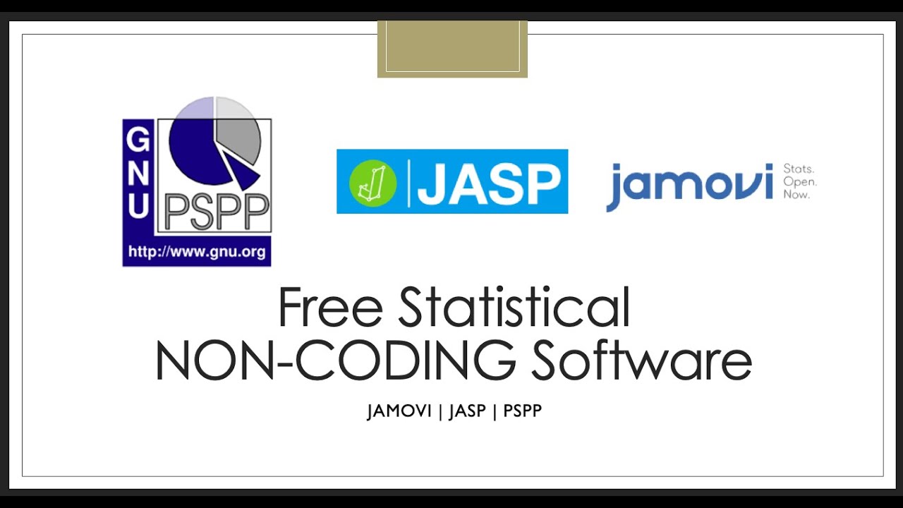 Free download statistical software (non coding) Jamovi Jasp PSPP SPSS Alternatives