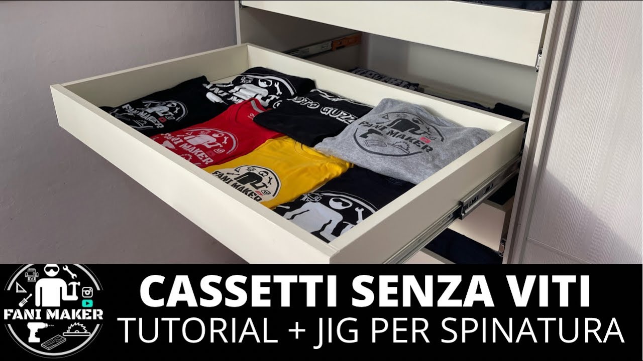 Tutorial: cassetti senza usare le viti! Dimensionamento e uso del jig per spine in legno