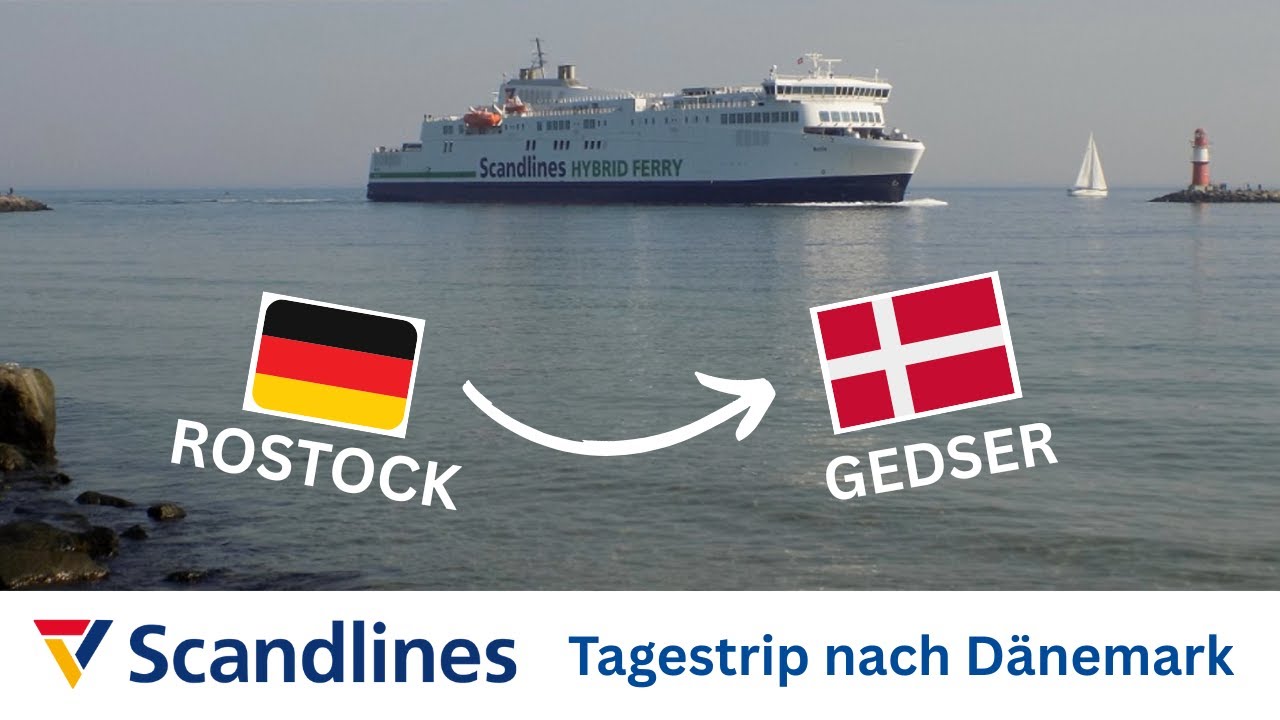 SCANDLINES l Rostock - Gedser (1) - Fahrt nach Dänemark / Færge Tyskland to Danmark [Tagestrip] HD