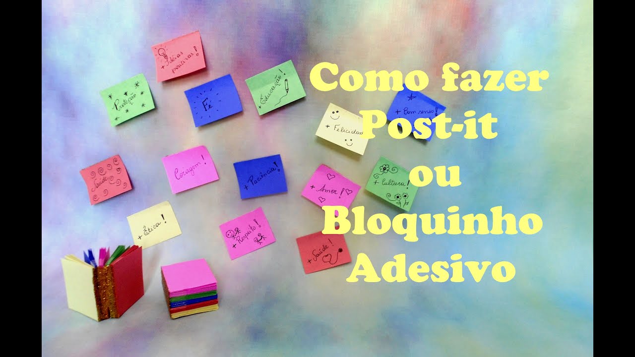 COMO FAZER POST- IT / BLOQUINHO ADESIVO