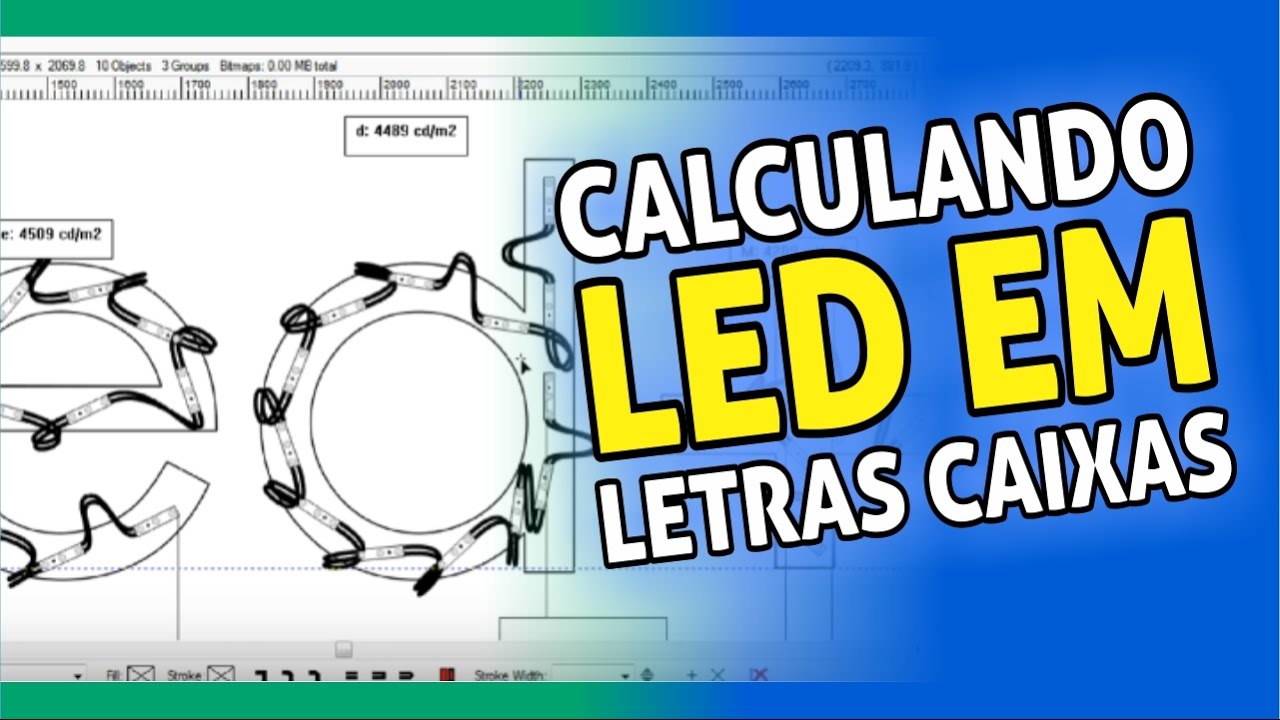 Calculando LED em letra caixa